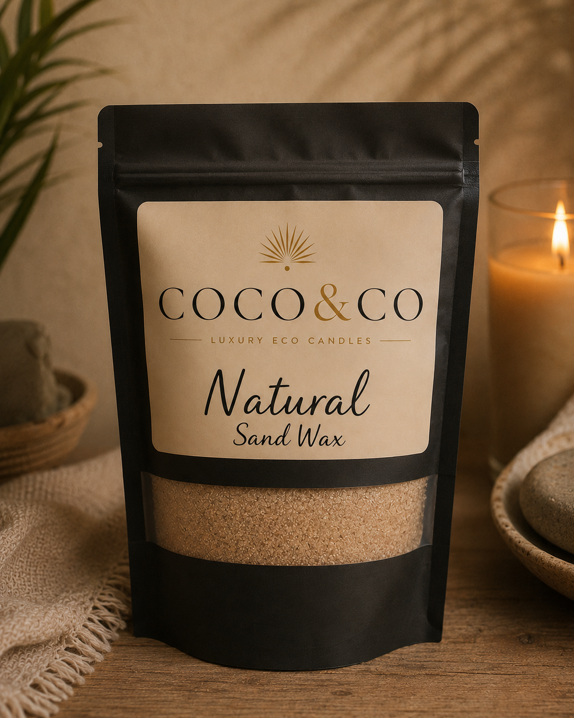 Natuurlijke Sand Wax Kaars