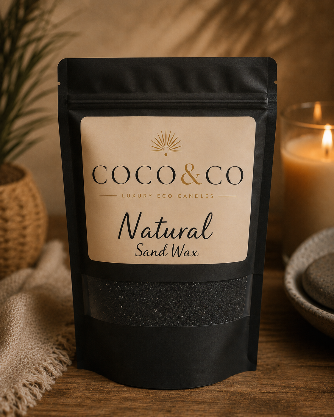 Natuurlijke Sand Wax Kaars